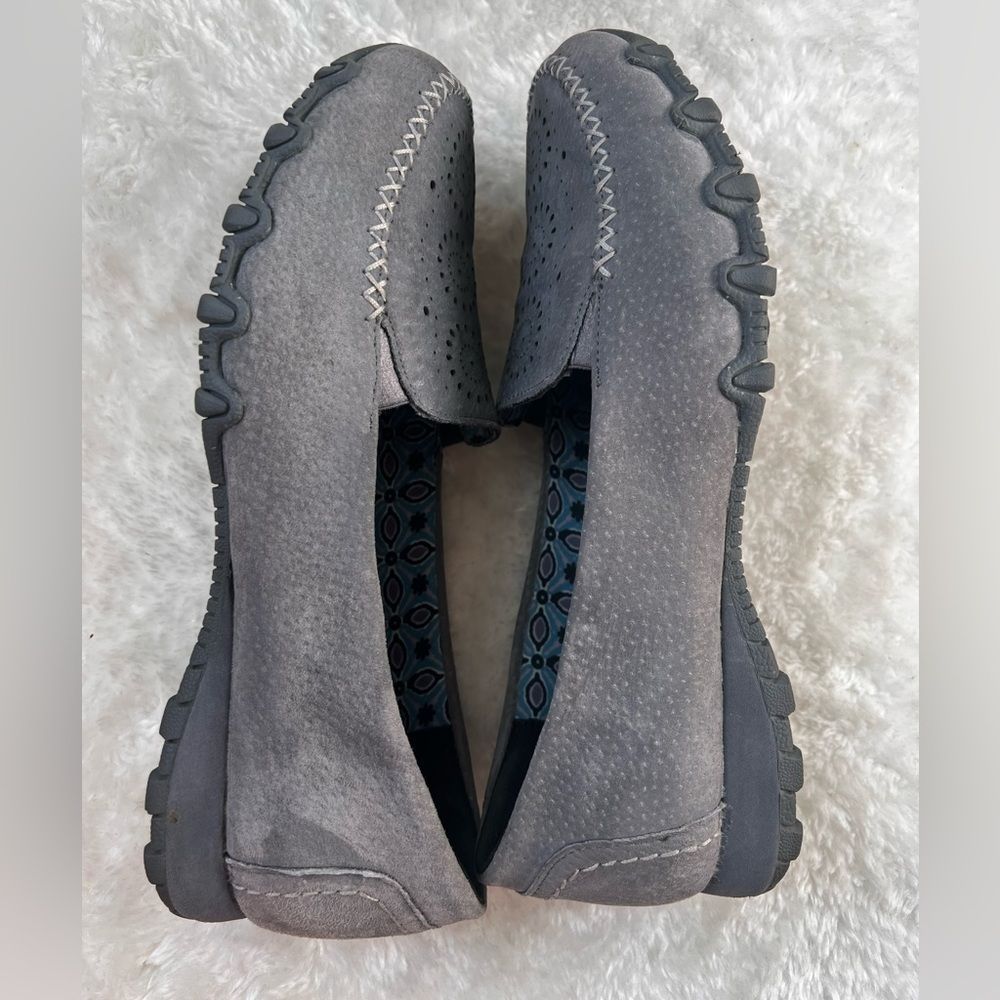 Skechers Gray Perforated Slip-On Loafers - Picture 13 of 14